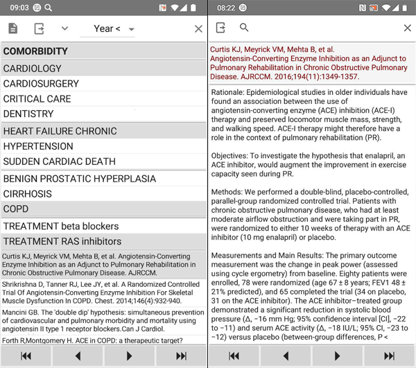 Literature catalog MedCatalog for Android devices