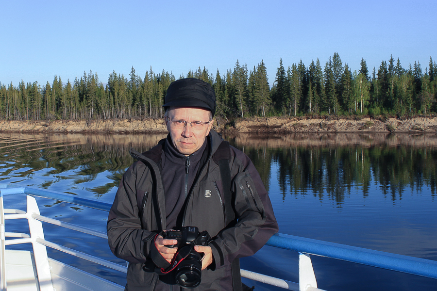 Фарид Белялов на реке Лена в Якутии