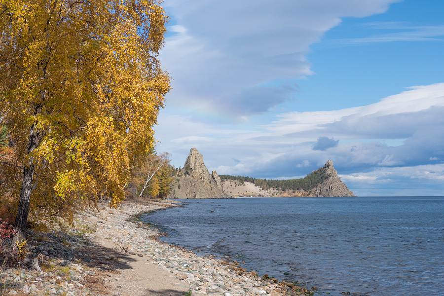 Байкал, Бухта Песчаная осенью