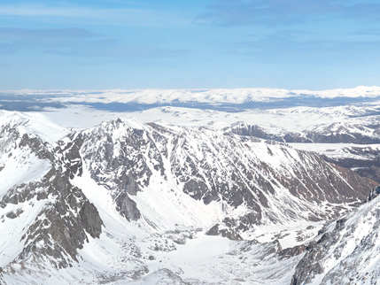 Вид с вершины Мунку-Сардык