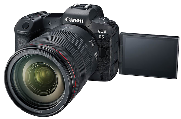 Фотоаппарат Canon R5 спереди