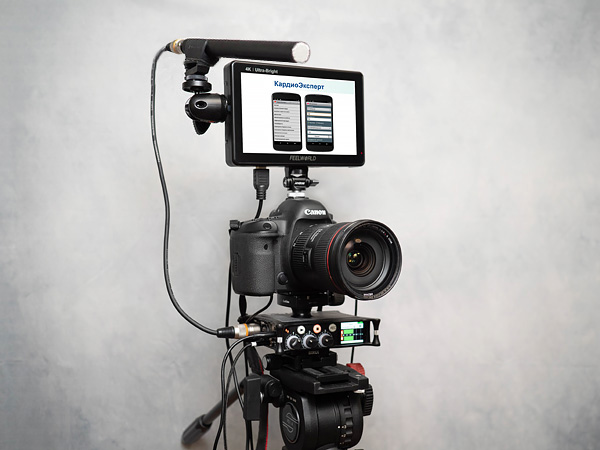 Запись видеолекции с помощью фотокамеры Canon 5DIV, направленного конденсаторного микрофона Sennheiser MKE 600 и аудиорекордера MixPre-3 II